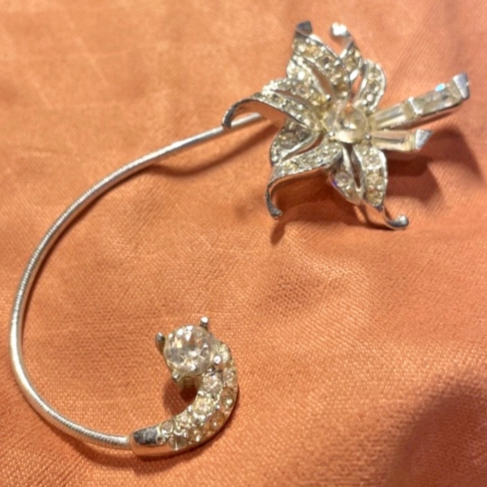 1940s Vintage Marcel Boucher 2 Earwrap Signed Filligree stars #205974634996 - Picture 2 of 9
